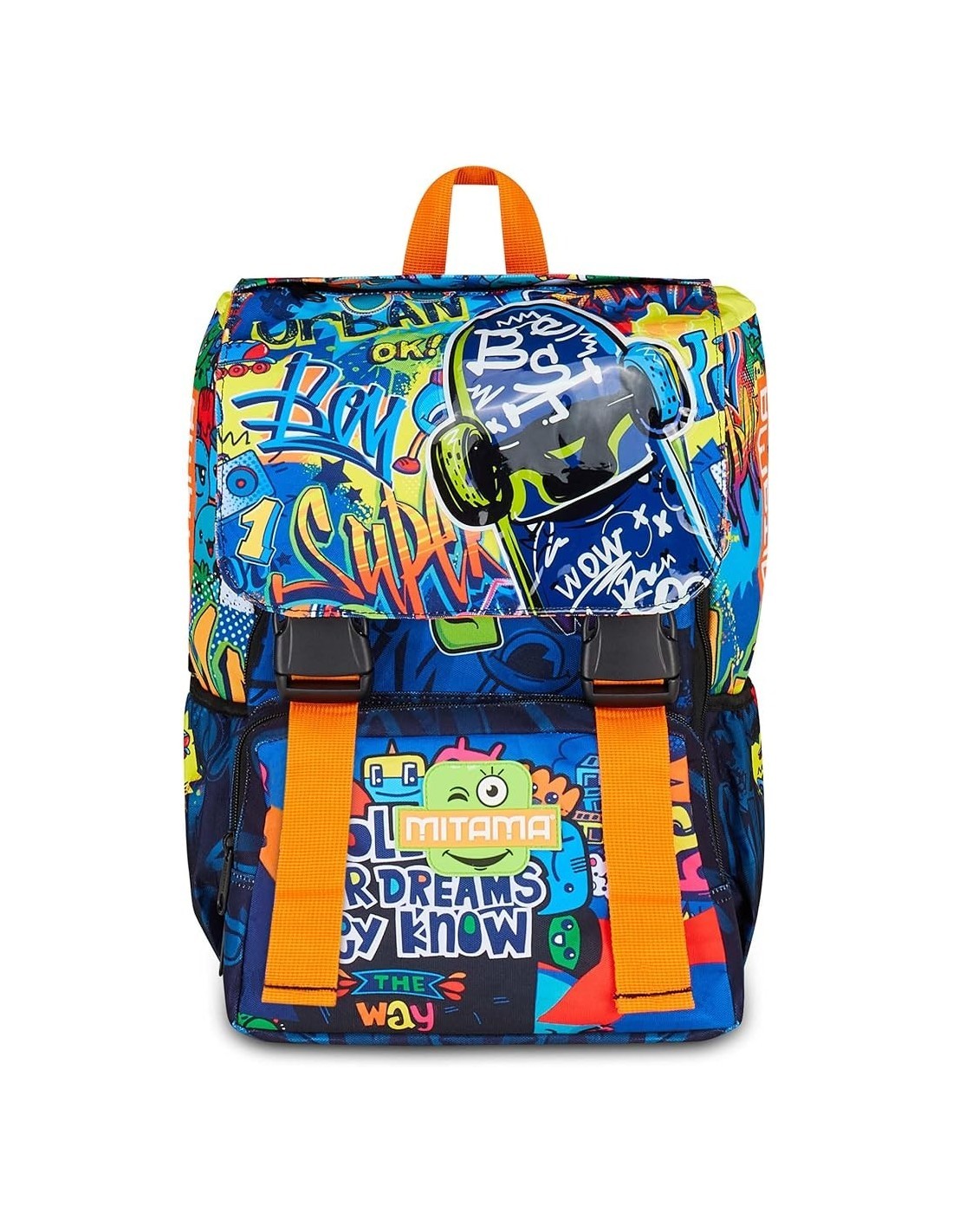 Zaino scuola Mitama, Triplo Scomparto SKATE DREAM, 28 litri, estensibile, bambino, scuola elementare e media