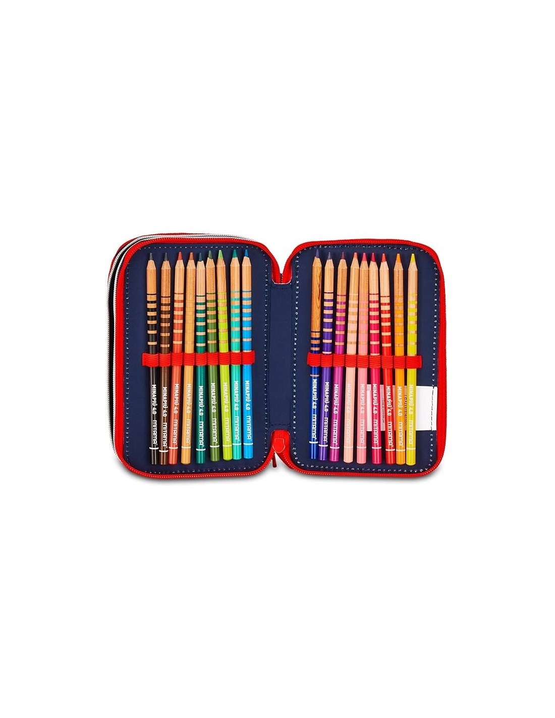 Seven Spiderman, Astuccio Scuola 3 Zip, Blu, Triplo Scomparto, 20 x 12,5 x 7 cm, Penne, Matite, Colori, Accessori, Scuola