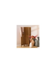 Paravento, Camila, L. 120 x P. 2 x H. 170 cm, Legno Paulownia, Marrone, Pannelli Pieghevoli 2
