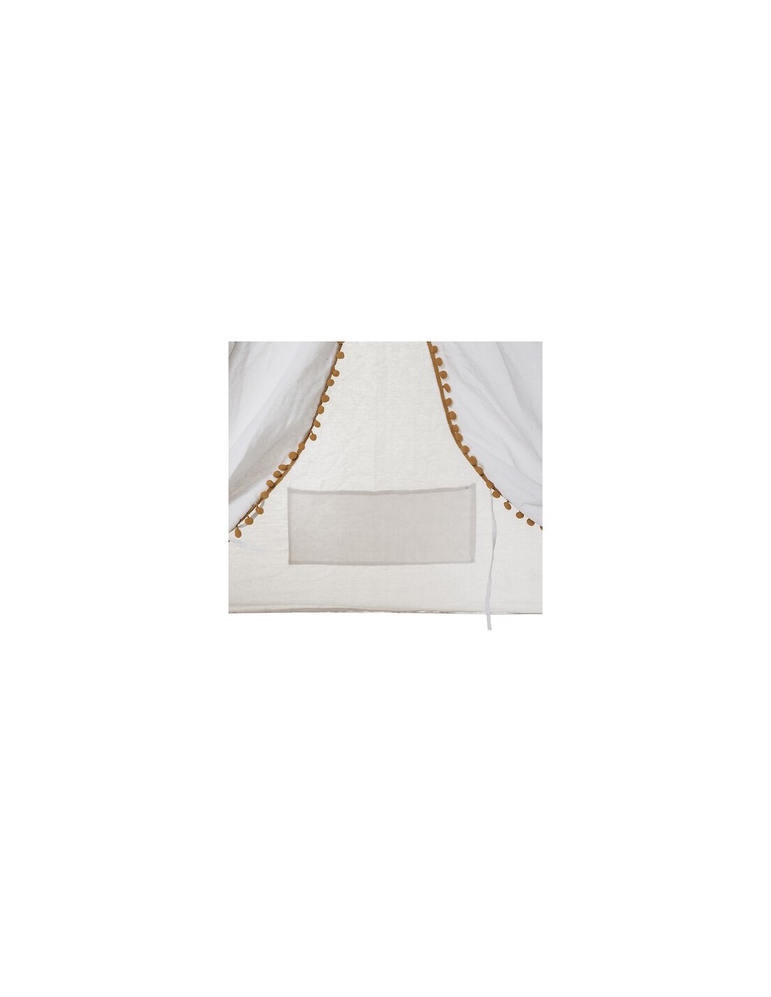 Tipi Bambini, Wapi, 120 x 120 x 160 cm, Naturale, Beige Lin, Cotone, Poliestere, Legno