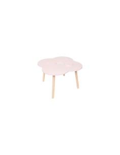 Tavolo Dolce Fiore, rosa, 51x51x40 cm, legno MDF e pino, con vano portaoggetti