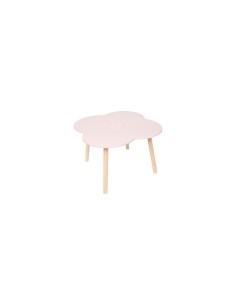 Tavolo Dolce Fiore, rosa, 51x51x40 cm, legno MDF e pino, con vano portaoggetti