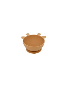 Set Pranzo, 4 Pezzi, Giraffa, Silicone, Ocre, Piatto, Ciotola, Bicchiere, Cucchiaio 2
