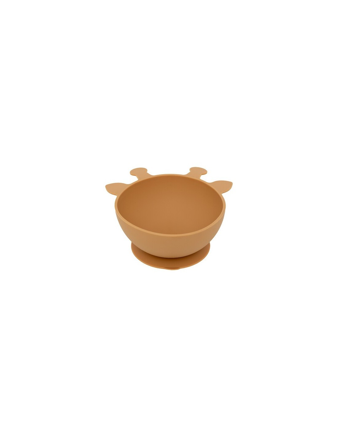 Set Pranzo, 4 Pezzi, Giraffa, Silicone, Ocre, Piatto, Ciotola, Bicchiere, Cucchiaio