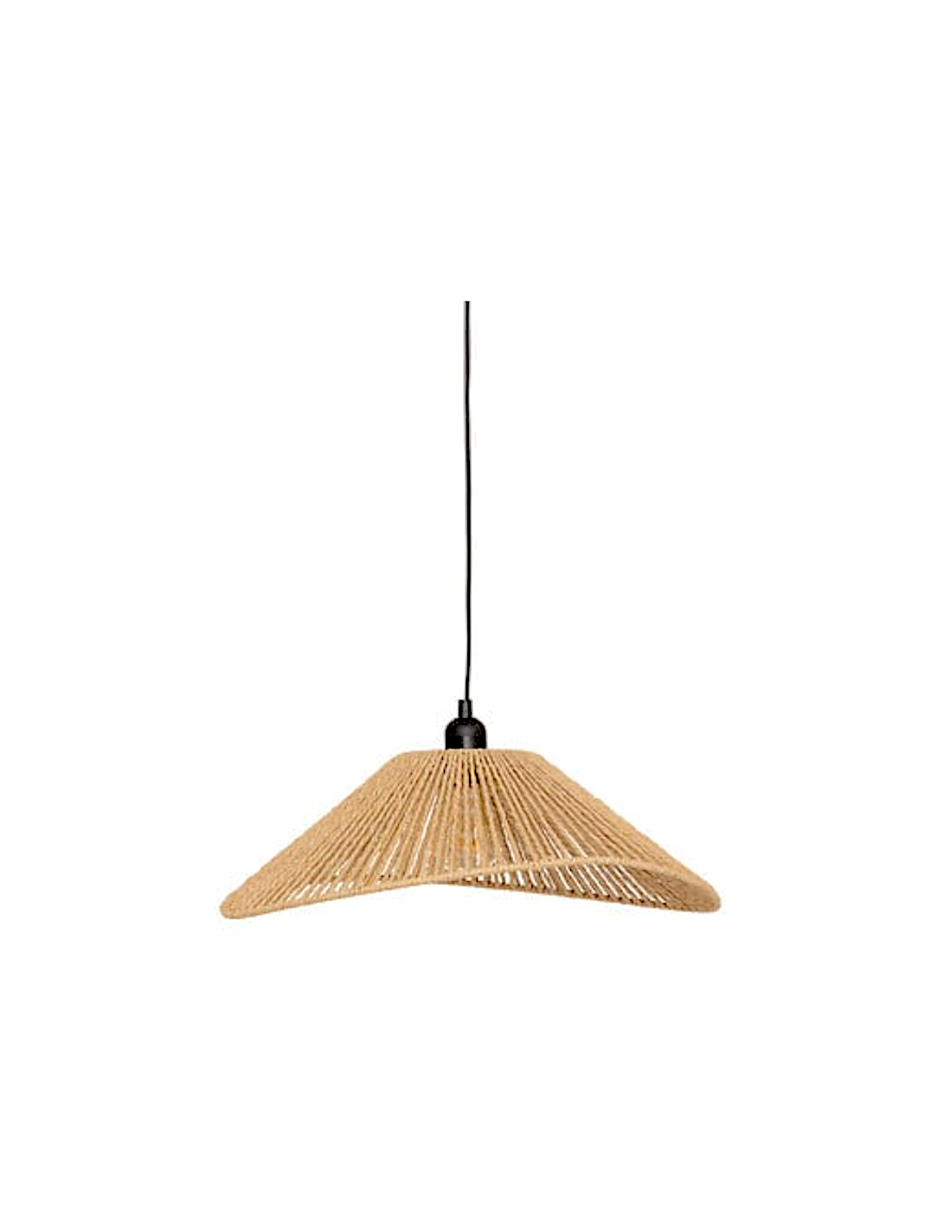 Sospensione Myha, effetto corda, beige, 43 x 38 x 118 cm, cavo 90 cm