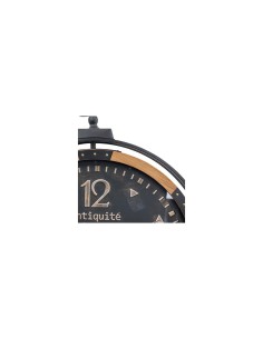 Orologio da parete GOUS AMRI, 70x84 cm, nero, MDF e metallo, con ingranaggi mobili