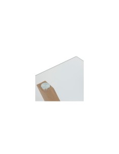 Tavolo da pranzo Jorel, 180x90 cm, vetro temperato, metallo effetto rovere, rettangolare