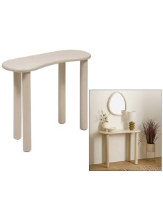 Consolle Olao, L. 100 cm, P. 40 cm, A. 80 cm, pino e MDF avorio