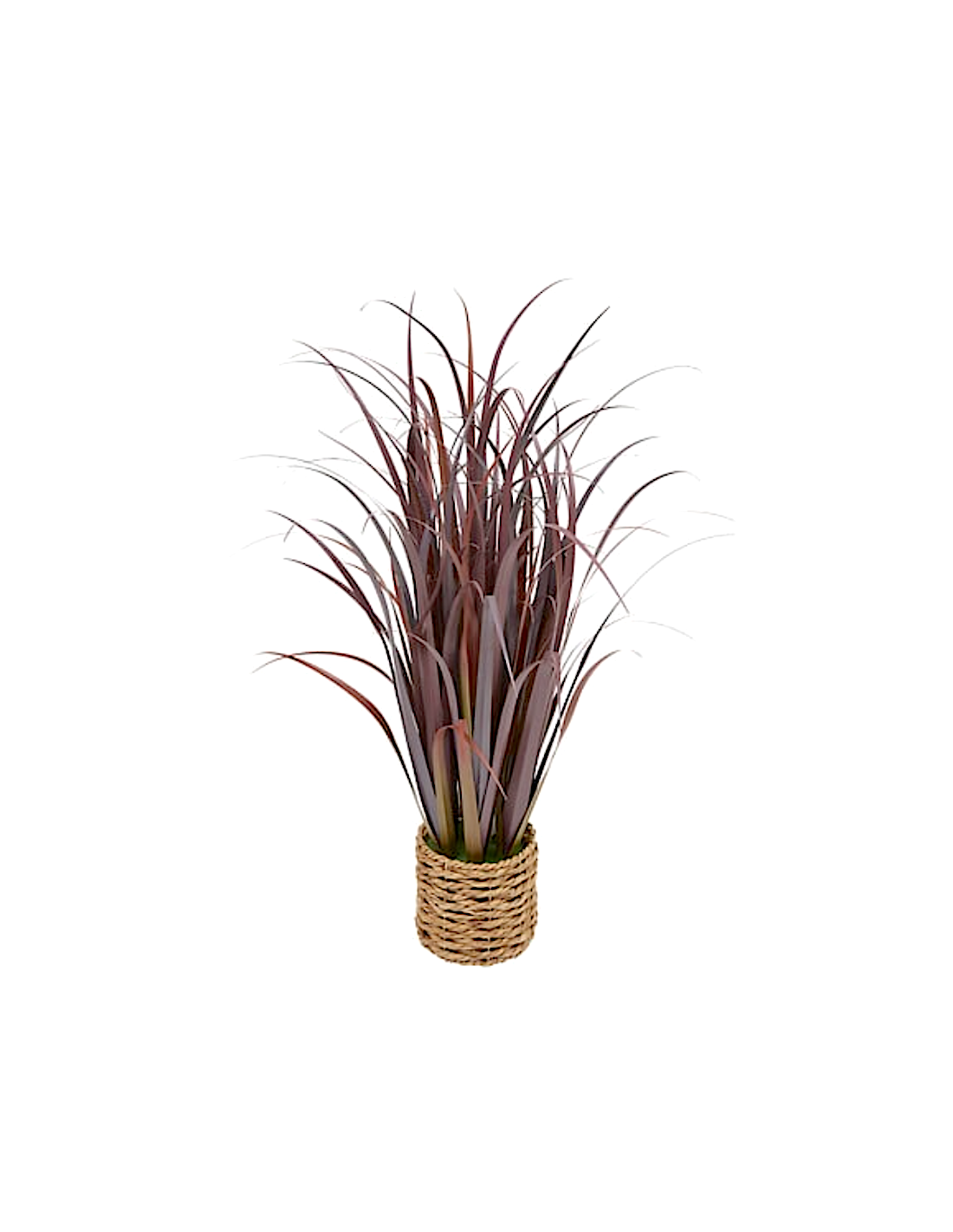 Mazzo di lino artificiale, con vaso in cemento, rosso, altezza 91 cm, 70 x 70 x 91 cm