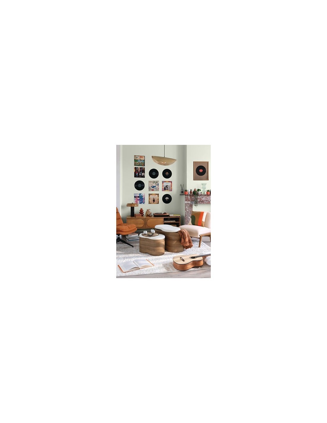Poltrona bouclé, Liora, avorio, legno FSC, 61,4x75,5x76 cm, stile moderno
