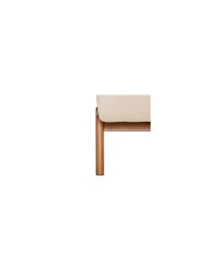 Poltrona bouclé, Liora, avorio, legno FSC, 61,4x75,5x76 cm, stile moderno