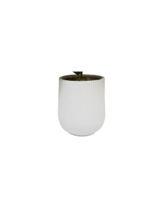 Ortensia artificiale Mika, bianca, altezza 100 cm, vaso ceramica, 40 x 40 x 100 cm