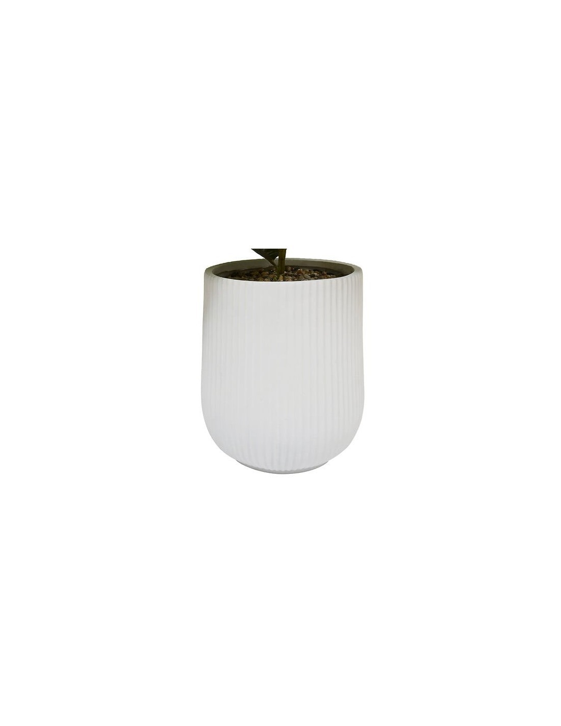 Ortensia artificiale Mika, bianca, altezza 100 cm, vaso ceramica, 40 x 40 x 100 cm