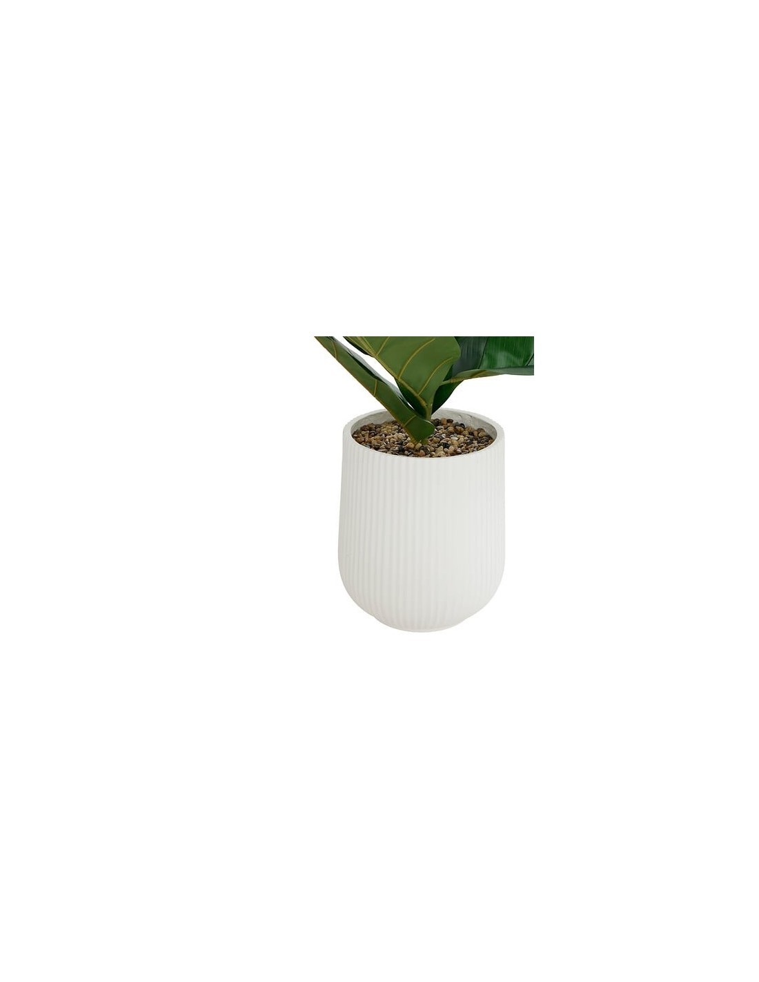 Ficus artificiale, con vaso in ceramica scanalata, multicolore, altezza 145 cm, 58 x 58 x 145 cm