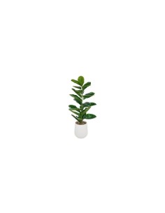 Ficus artificiale, con vaso in ceramica scanalata, multicolore, altezza 145 cm, 58 x 58 x 145 cm