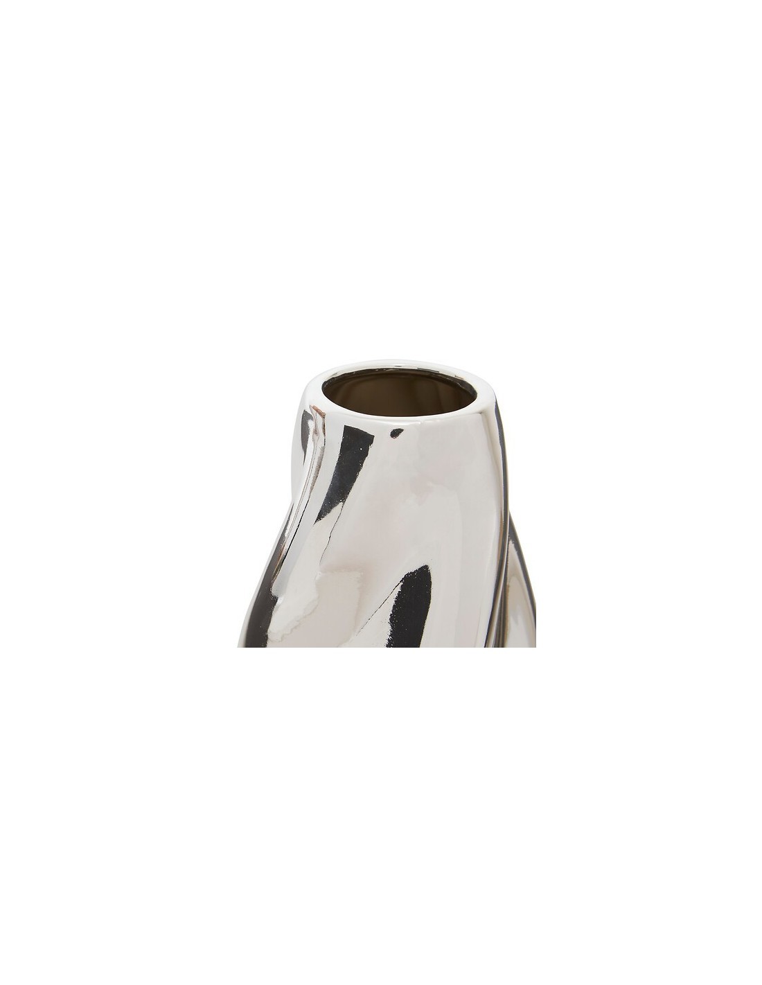Vaso Ceramica Sky, Argento, Alto 28,5 cm, Diametro 11,5 cm
