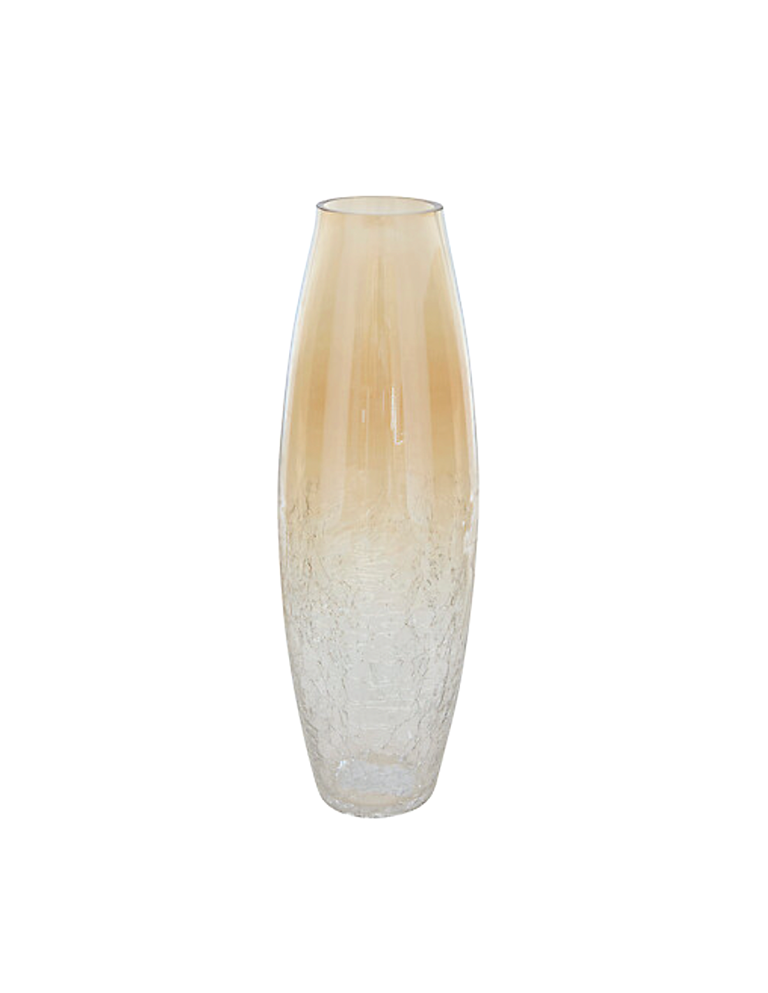 Vaso, vetro craquelé, Alexis, trasparente, D.13 x H.40 cm