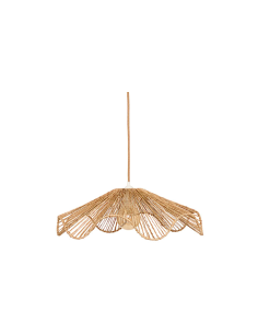 Paralume Gino, juta naturale, beige, diametro 57,5 cm, profondità 18 cm