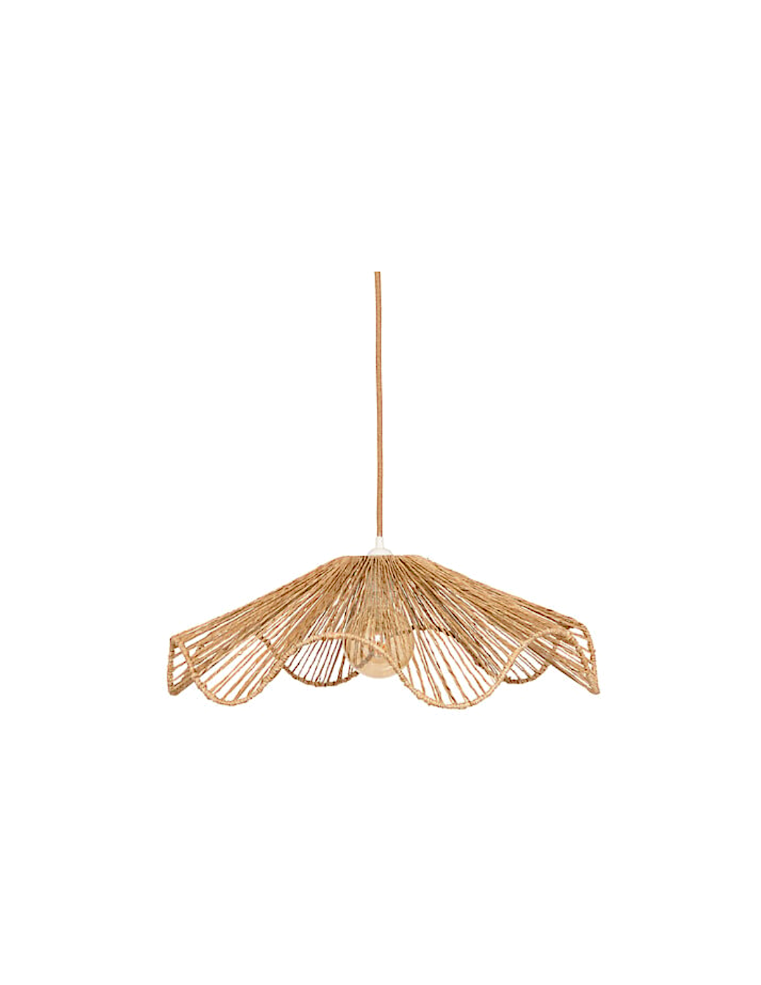 Paralume Gino, juta naturale, beige, diametro 57,5 cm, profondità 18 cm