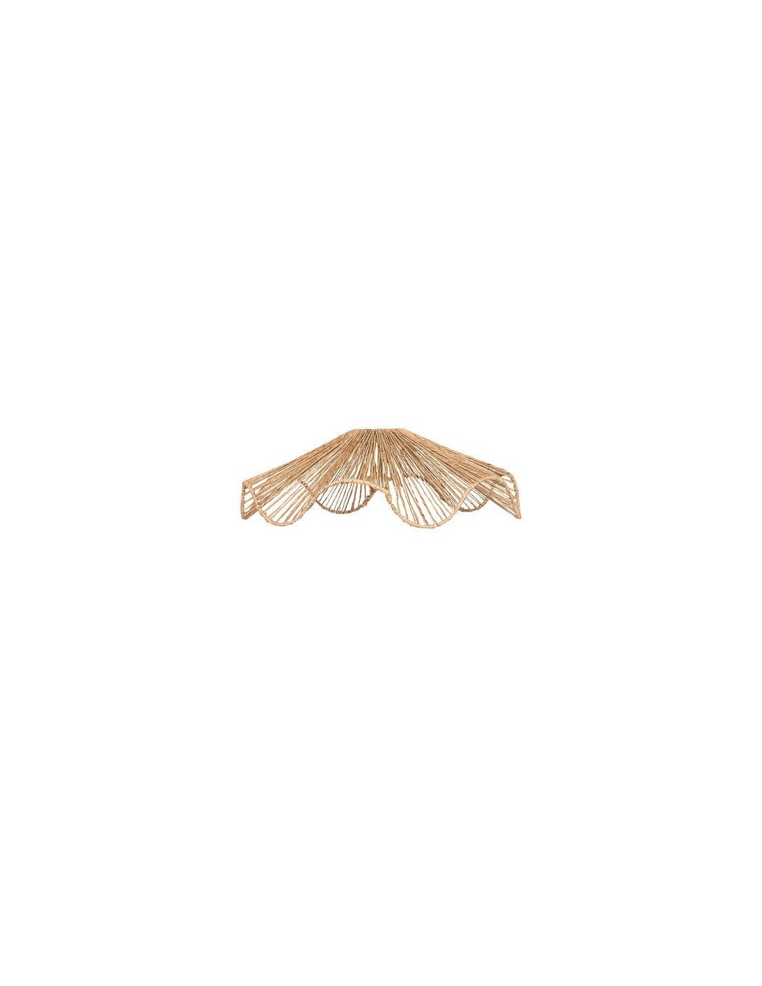 Paralume Gino, juta naturale, beige, diametro 57,5 cm, profondità 18 cm