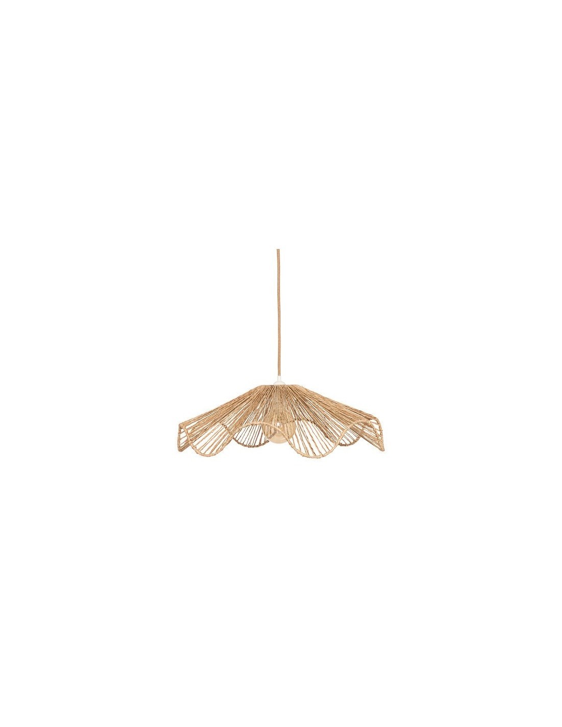 Paralume Gino, juta naturale, beige, diametro 57,5 cm, profondità 18 cm