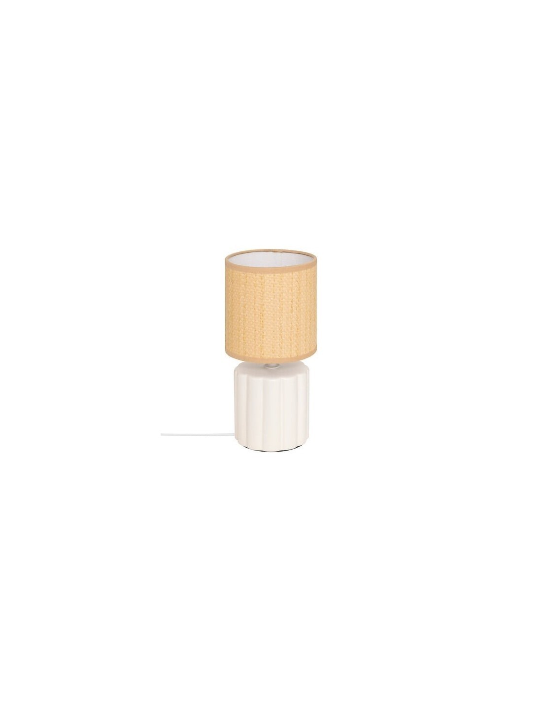 Lampada Tylia, ceramica bianca, diametro 13 cm, altezza 26,5 cm, design elegante, stoneware