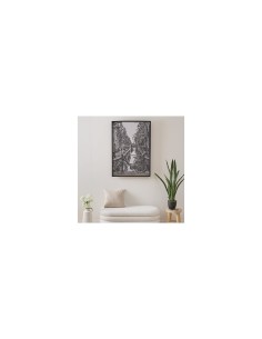 Poster, CADO NB AYU, 70x100 cm, bianco e nero, cornice moderna