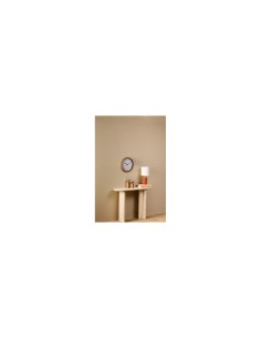 Orologio Bratislav, diametro 35 cm, plastica bianca, effetto legno noce, da parete 2