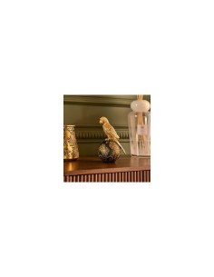 Uccellino Decorativo Belli, Resina Dorata, L 12 cm, P 10 cm, H 19 cm 2