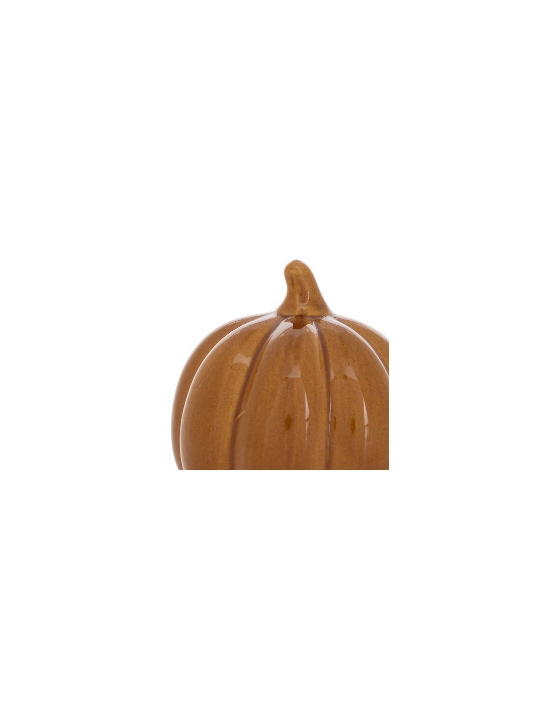 Zucca Decorativa Autunno, Ceramica Stoneware, Diametro 10,5 cm, Profondità 10 cm
