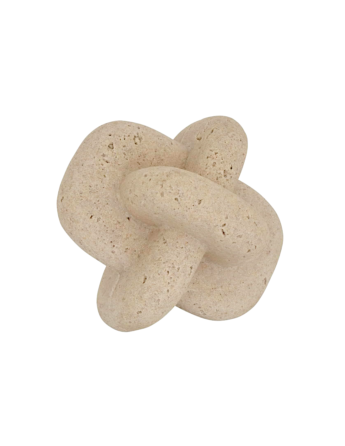 Decorazione da Appoggio Dave, Resina Effetto Pietra, Beige, Altezza 14 cm