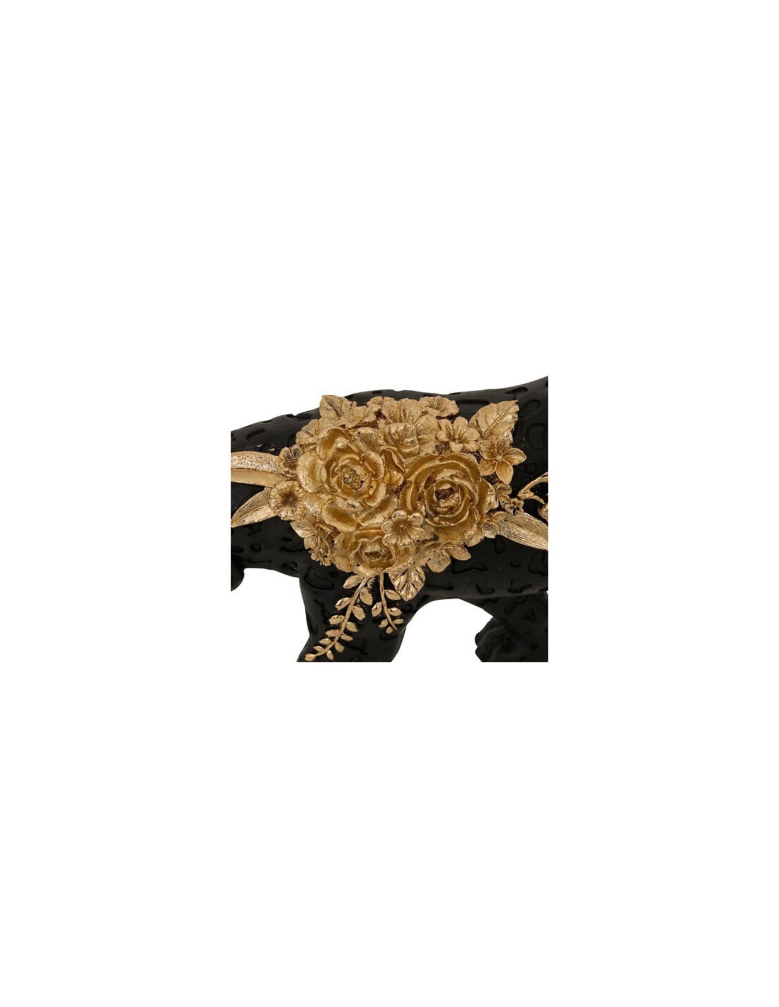Pantera Decorativa Belli, Resina Nera, L 40 cm, P 8,5 cm, H 18,5 cm