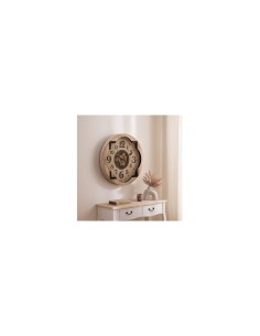 Orologio McKensie, diametro 63 cm, MDF beige, da parete, design con meccanismo a vista 2