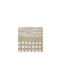Tela dipinta incorniciata Farhan 116x75 cm beige medio, texture in rilievo