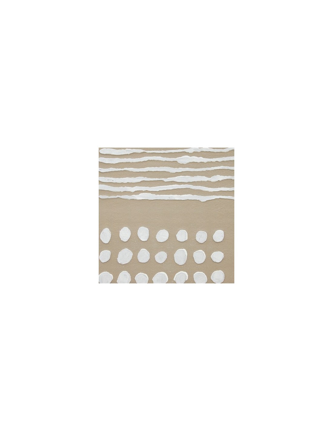 Tela dipinta incorniciata Farhan 116x75 cm beige medio, texture in rilievo