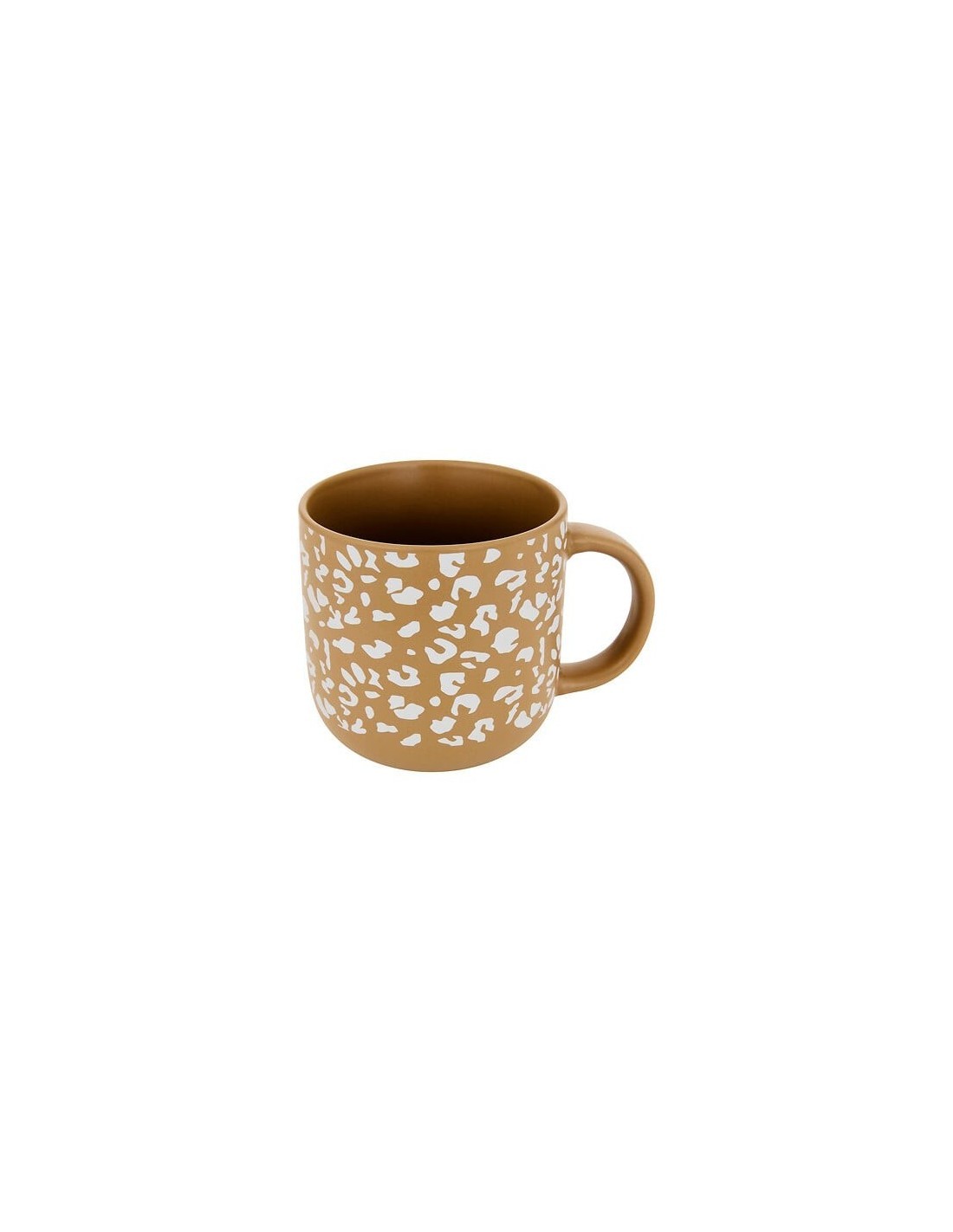 Tazza Leopardi 35 cl, faience assortita, 12 x 8,5 x 9 cm, bianco moka