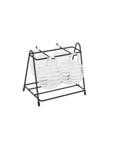 Porta 4 tazze, Pumpkin, 18 cl, trasparente, borosilicato, metallo, 17 x 15 x 15,8 cm