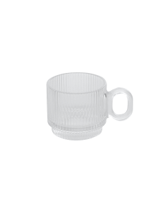 Tazzina espresso, Lorene, 10 cl, vetro trasparente, dimensioni 8,6x5,3x6,1 cm, vetro