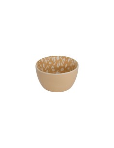 Servizio aperitivo 4 pezzi, coppette stoneware, vassoio bambù, beige e moka, design elegante, 30x10x6 cm