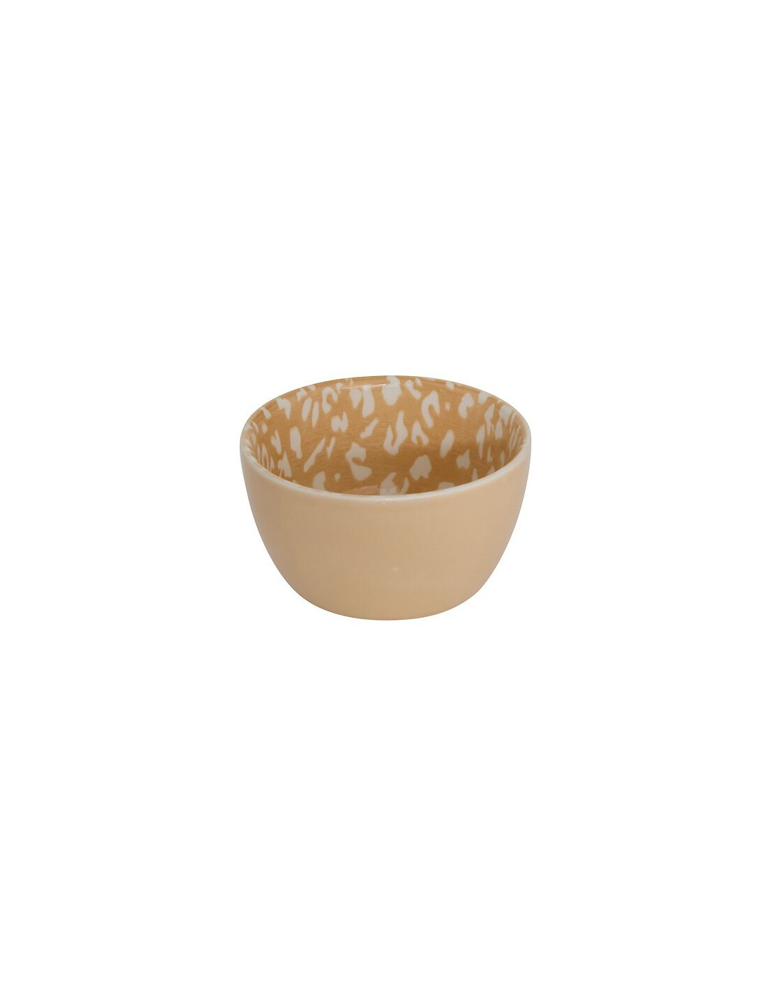 Servizio aperitivo 4 pezzi, coppette stoneware, vassoio bambù, beige e moka, design elegante, 30x10x6 cm
