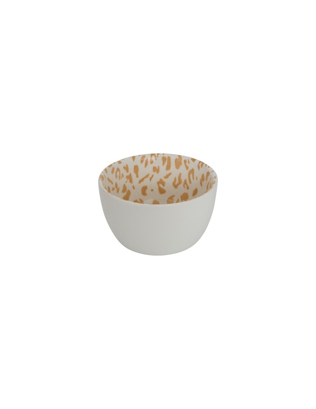 Servizio aperitivo 4 pezzi, coppette stoneware, vassoio bambù, beige e moka, design elegante, 30x10x6 cm