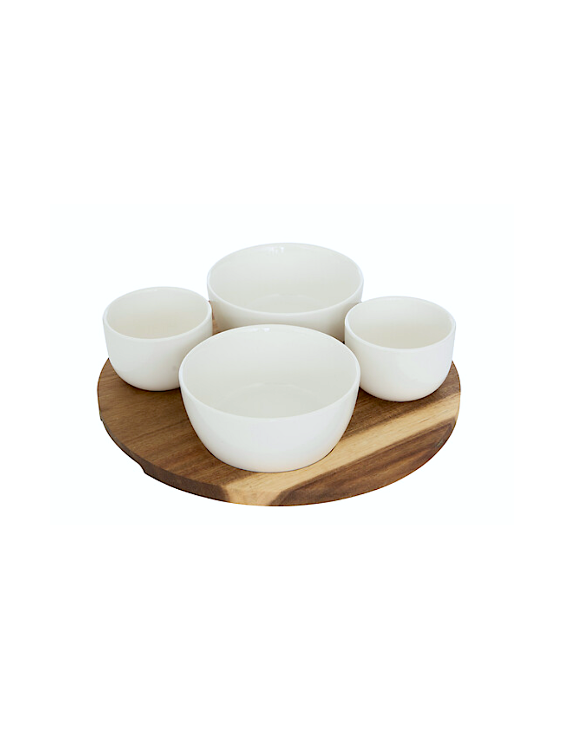 Servizio aperitivo 5 pezzi Elegance bianco