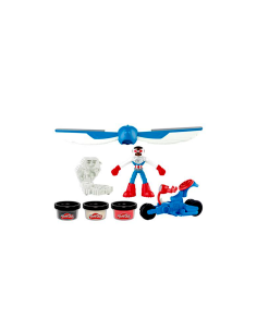 PLAY DOH CAPITAN AMERICA MOTO SLICER 3 VASETTI PASTA MODELLABILE HASBRO G0555