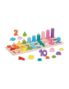 DAL NEGRO, 1 2 3 COLOR, GIOCO EDUCATIVO, LEGNO, BAMBINI 3 ANNI, APPRENDIMENTO, COLORI, NUMERI