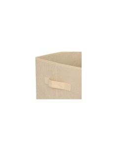 Scatola Contenitore in Velluto Beige con Stampa Cane, 29 x 29 x 29 cm – Pieghevole