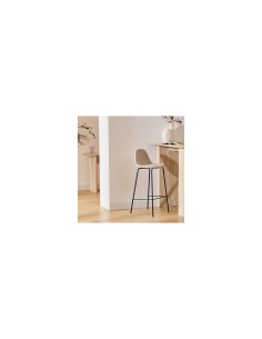 Sgabello da bar Vladi, bianco, acciaio e plywood E1, L. 43,5 x P. 41,5 x H. 96 cm, 4,55 Kg 2
