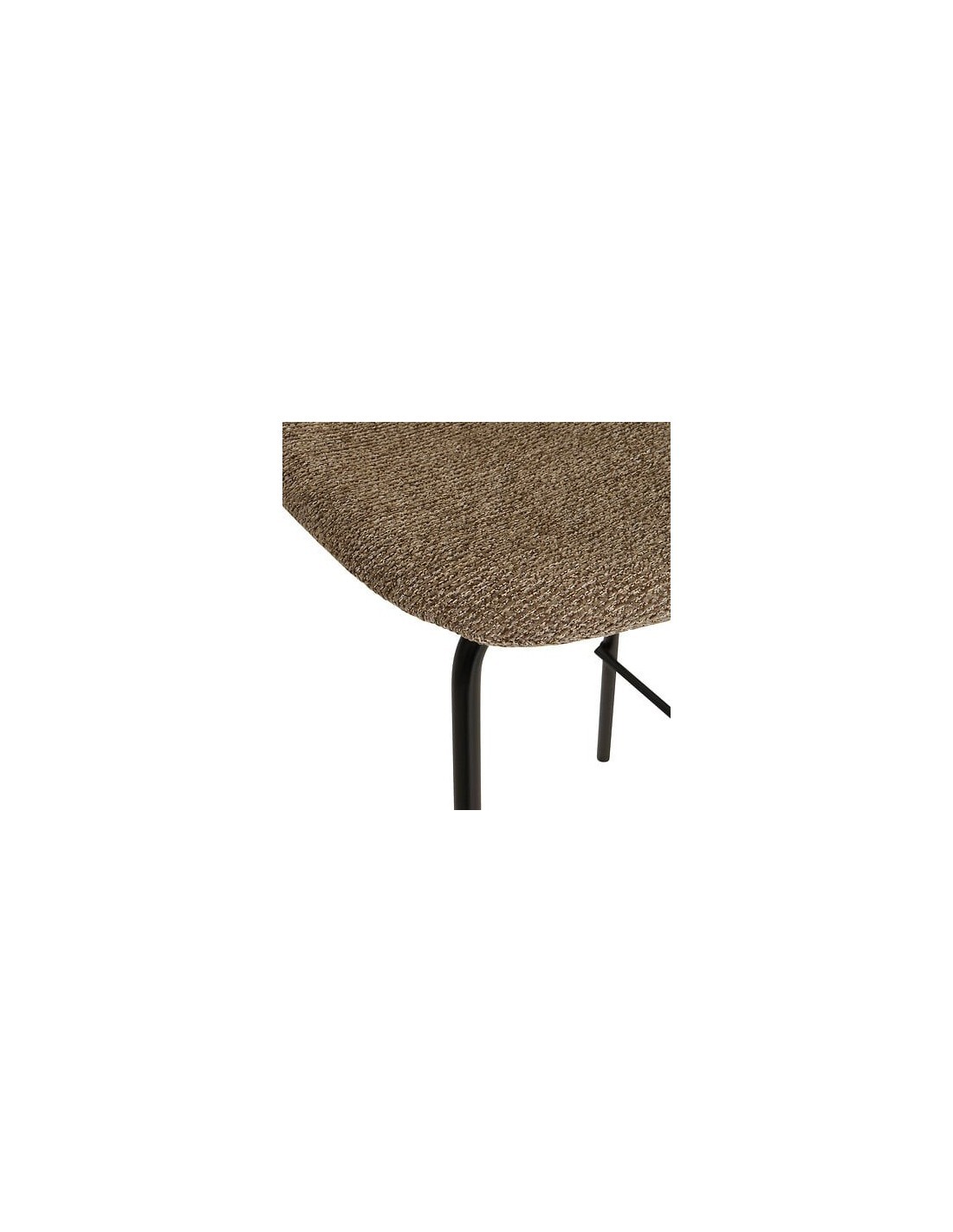 Sgabello da bar Vladi, moka, beige, acciaio e plywood FSC, L. 43,5 x P. 41,5 x H. 96 cm, 4,55 Kg