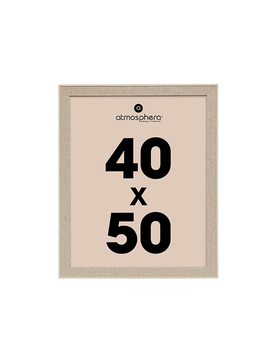 Cornice foto, effetto pietra, Missy, 40x50 cm, beige, MDF e vetro