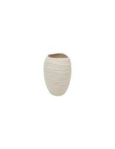 Vaso Ceramica Prudi, Bianco, Alto 31,5 cm, 22x22 cm