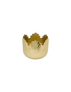 Portavaso, Belli, Set 2 pezzi, Metallo Dorato, Dimensioni M e L, Diametro 21 cm, Profondità 18 cm